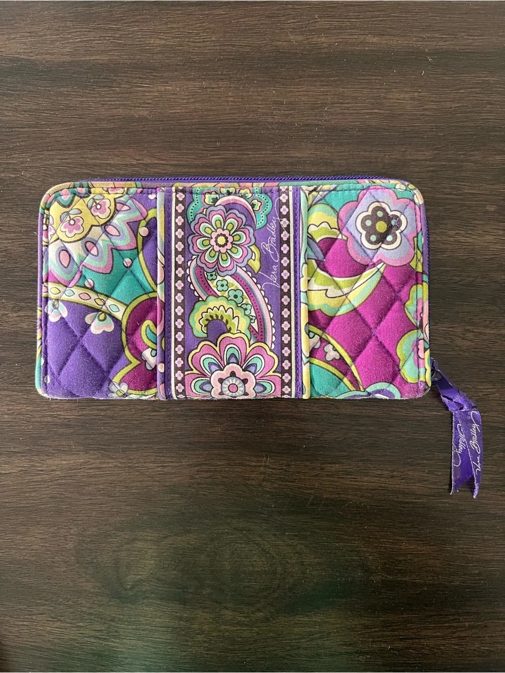 Vera Bradley 2013 Heather Floral Quilted Wallet & Coin Pouch Set